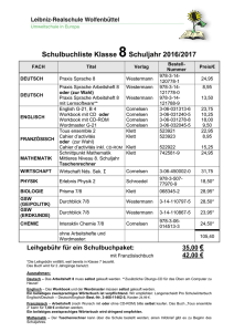 Schulbuchliste Klasse 8 - Leibniz