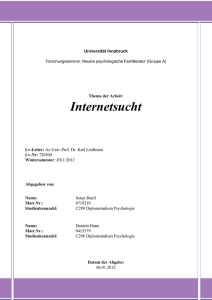 Internetsucht - Universität Innsbruck