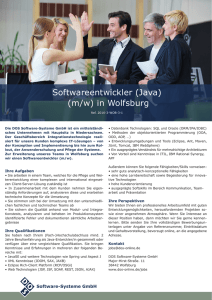 Softwareentwickler (Java) (m/w) in Wolfsburg