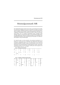 Minimalgrammatik MR
