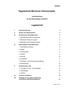 Eigenbetrieb Münchner Kammerspiele Lagebericht