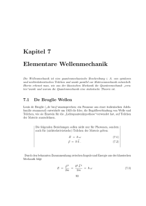 Kapitel 7: Elementare Wellenmechanik ()