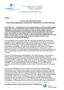 Tunnel unter Nordwest-Afrika – Kieler Meeresgeologen
