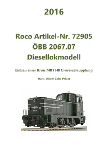 Umbaubericht 2016 - Roco 72905-ÖBB2067-07
