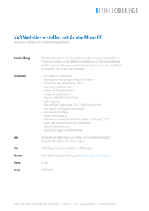 k63 Websites erstellen mit Adobe Muse CC