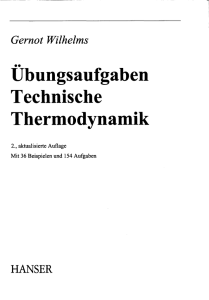 Gernot Wilhelms Übungsaufgaben Technische Thermodynamik