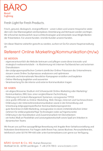 Referent Online Marketing/Kommunikation (m/w)
