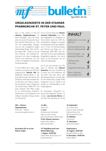 Bulletin Nr. 36 / April 2011