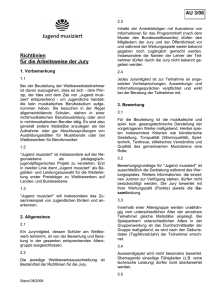 Richtlinien für die Arbeitsweise der Jury AU 3/06