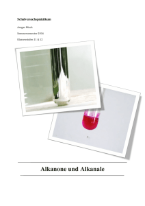 Alkanone und Alkanale - Unterrichtsmaterialien Chemie