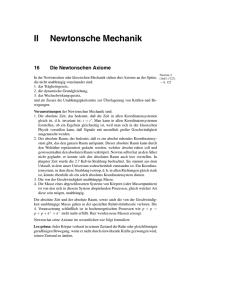 II Newtonsche Mechanik - Spektrum der Wissenschaft