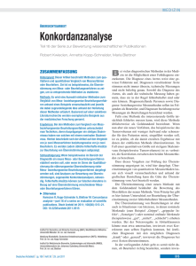 Konkordanzanalyse - Deutsches Ärzteblatt