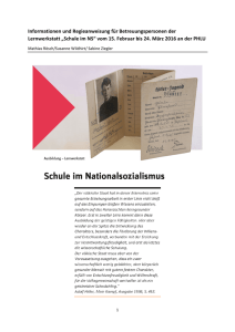 Lernumgebung Schule im Nationalsozialismus