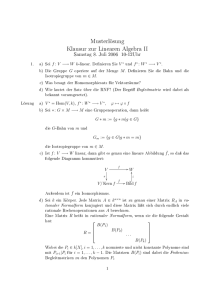 Musterlösung Klausur zur Linearen Algebra II