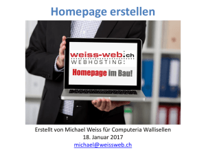 Homepage designen - Computeria Wallisellen