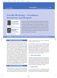 Guerilla-Marketing - transfer Zeitschrift