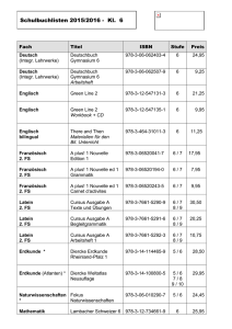 Schulbuchliste Klasse 6 Schuljahr 2015/16 - joomla.gym