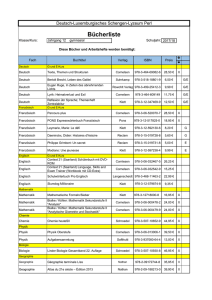 Schulbuchliste für die Klassenstufe 12 - Schengen