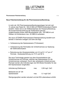 Letzner-Patente - Letzner Pharmawasseraufbereitung GmbH