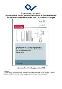 Untersuchung der L-Cystein-Biosynthese in Escherichia coli mit
