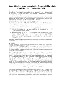 Lösungen 1. Klausur 2006 - Bundesweite Mathematik
