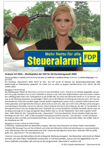 Analyse mit AIDA – Werbeplakat der FDP für die