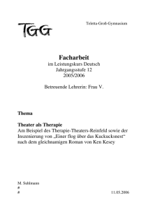 Facharbeit Theatertherapie - Therapie-Theater