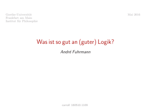 Was ist so gut an (guter) Logik? - Goethe
