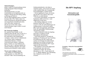 Die HPV-Impfung - Stadt Filderstadt