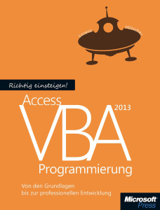 Richtig einsteigen: Access 2013 VBA