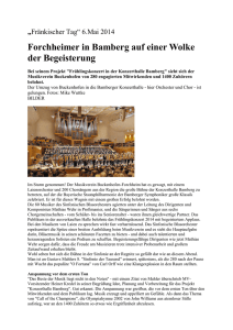 Konzert in Bamberg - Liederverein Forchheim