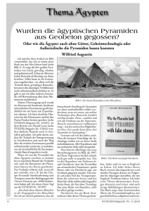 Thema Ägypten: Wurden die ägyptischen Pyramiden aus Geobeton