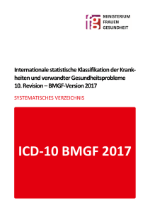 ICD-10 BMG 2017 Systematisches Verzeichnis SP1