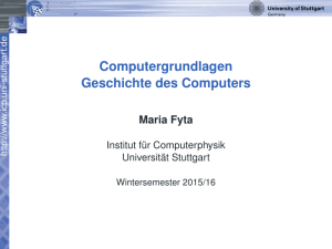 Geschichte des Computers - ICP Stuttgart