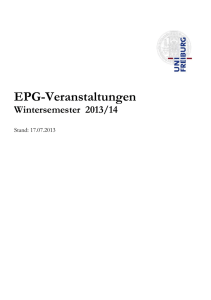Winter Term 2013/14 - EPG