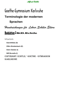 Goethe-Gymnasium Karlsruhe Redaktion:StD.Echtle