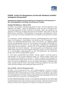 FORUM · Institut für Management und Horváth Akademie schließen