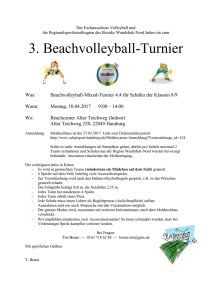 Ausschreibung 3. Beachvolleyball-Turnier Kl. 8-9