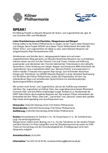 speak! - Kölner Philharmonie