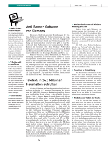 Anti-Banner-Software von Siemens Teletext: in 24,5 - WAN-IFRA