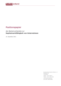 Positionspapier - Bundesverband deutscher Banken