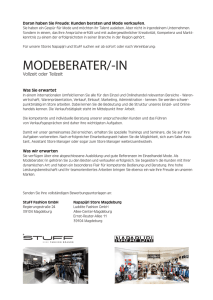 MODEBERATER/-IN - STUFF Fashion Shop