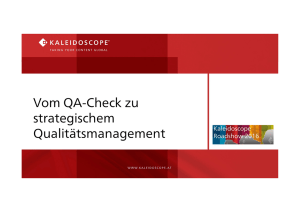 Vom QA-Check zu strategischem Qualitätsmanagement