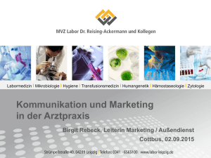 Kommunikation und Marketing in der Arztpraxis