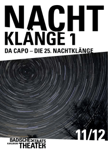 da capo – die 25. nachtklänge - Badisches Staatstheater Karlsruhe