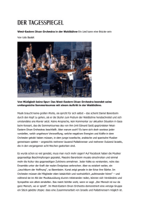 West-Eastern Divan Orchestra in der Waldbühne Ein Lied kann eine