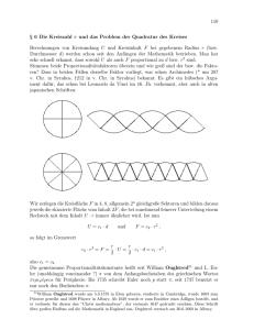 110 § 6 Die Kreiszahl π und das Problem der Quadratur des Kreises
