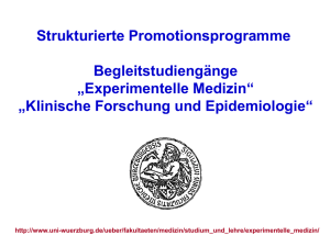 Experimentelle Medizin - Fachschaft Medizin Würzburg