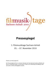Pressespiegel - Filmmusiktage