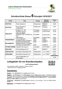 Schulbuchliste Klasse 6 - Leibniz